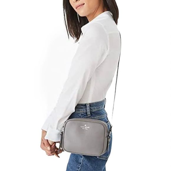 KATE SPADE Gray Leather Cross Body Bag New York Mulberry Street Pyper